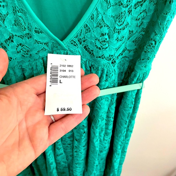 Turquoise Lace Dress - Picture 4 of 8